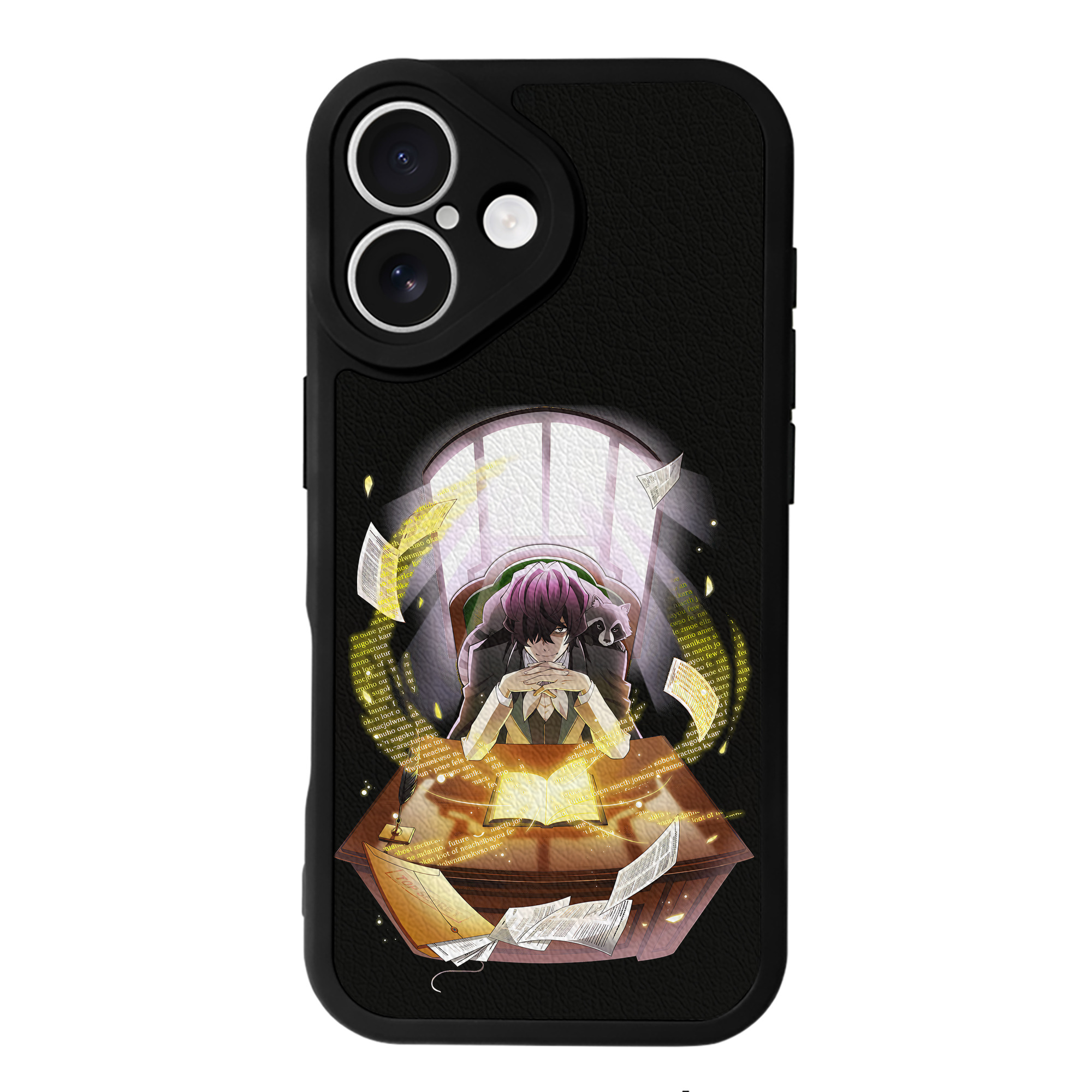 （画像用） 文豪ストレイドッグス Bungo Stray Dogs 【iPhone 16シリーズ対応】シリコンスマホケース（レザー調） 材質：シリコン